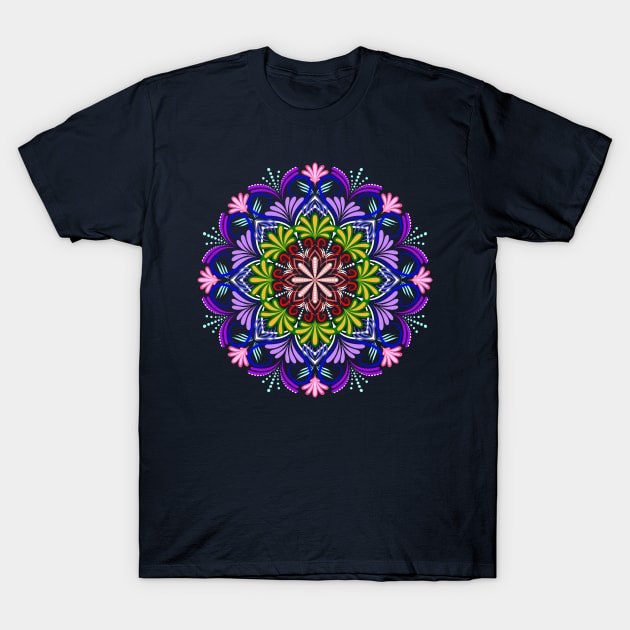 Floral Mandala T-Shirt by Shine Design Blossom